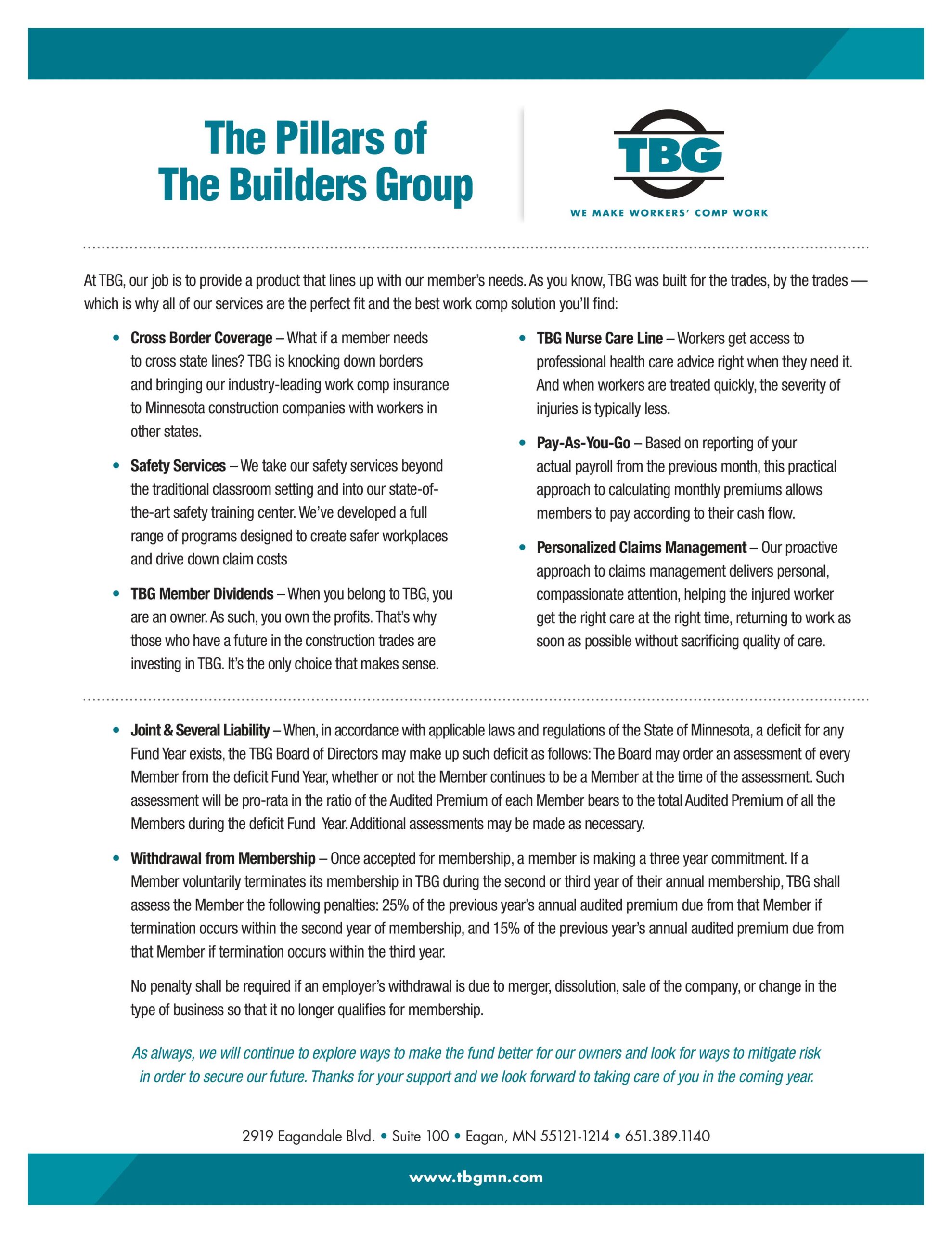 TBG Mission and Core Values